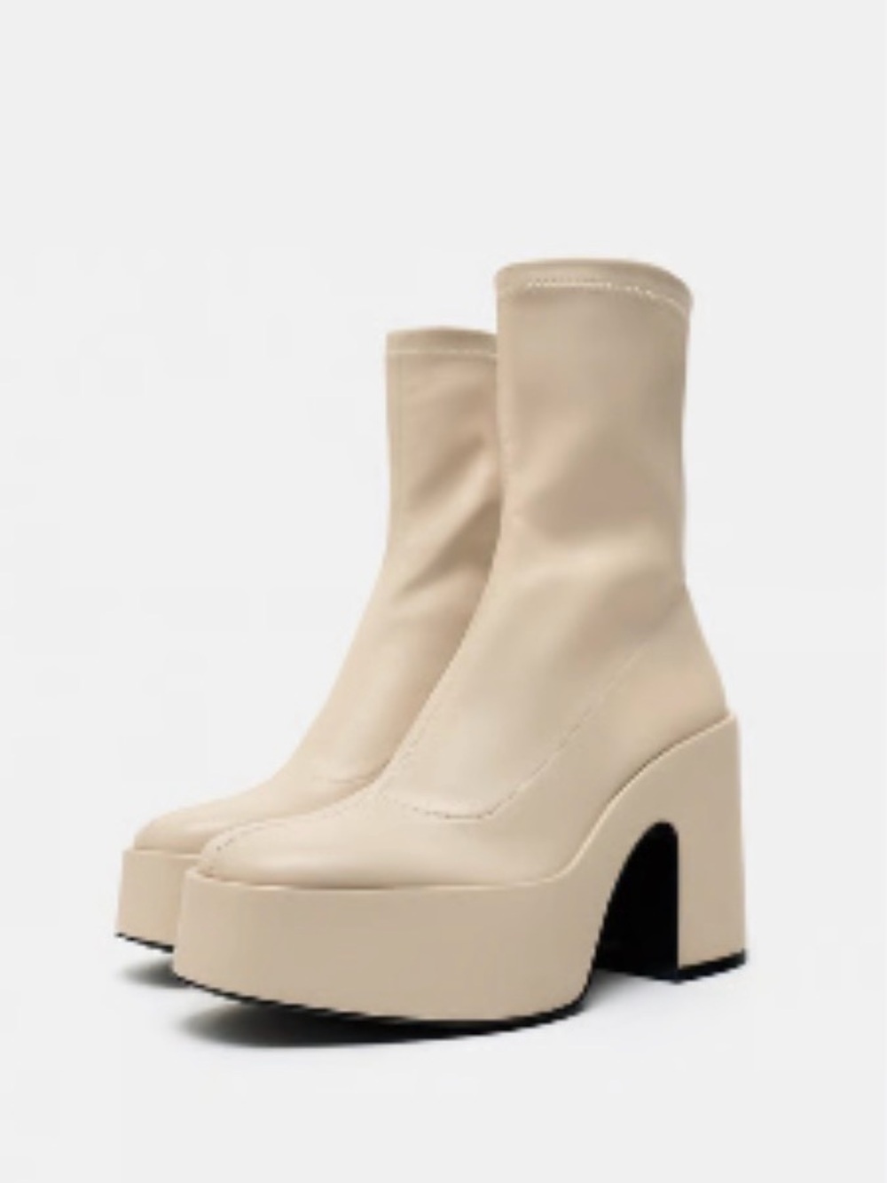 NEW! Zara Platform Heeled Ankle Boots - Women's size 7.5 / 38 EU